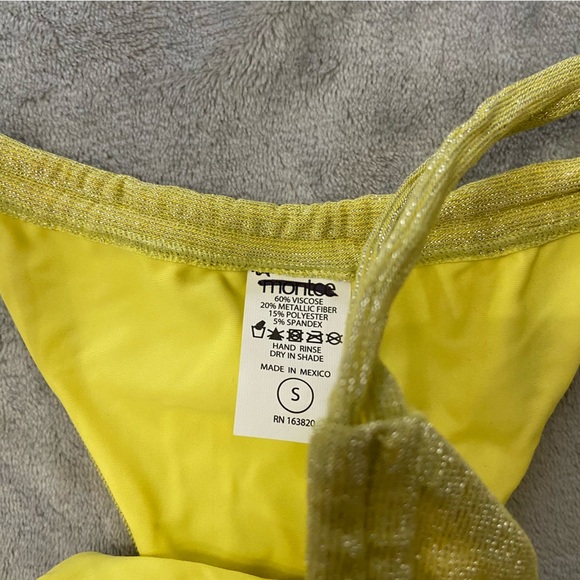 New! Montce brasil bikini bottom limon sparkle cheeky thong 24401 - Picture 9 of 11